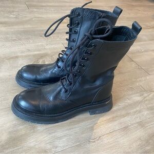 Zara Black Lace Up Boots